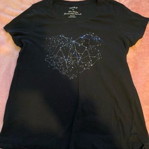 Black Shirt with Constellation Heart.